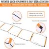 ALPHAWORX All-in-One Agility Ladder Agility Training Equipment Foldable Instant Set-up Tangle-Free Design 8+4 Rung Speed Ladder Workout Ladder with 12 Soccer Cones & 3 Resistance Band & 1 Storage Bag view 2