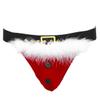 YiZYiF Christmas Holiday Mens G-String Thongs Flannel Christmas Santa Claus Boxer Briefs Jockstrap Red X-Large view 1
