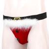 YiZYiF Christmas Holiday Mens G-String Thongs Flannel Christmas Santa Claus Boxer Briefs Jockstrap Red X-Large view 4