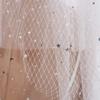 Aularso Ivory Wedding Veils Short Lace Bridal 3-Tier Veil for Brides Shiny Mesh Wedding Veils Soft Tulle Veil for Women view 3