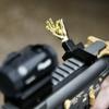 Stinger Novelty Finger Sight Set, Backup Front and Rear Iron Sight BUIS Set, Fit Picatinny Rail and Weaver (Gold Color, Offset 45 Degree) view 4