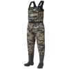 BASSDASH Bare Camo Neoprene Chest Fishing Hunting Waders for Men with 600 Grams Insulated Rubber Bootfoot view 1