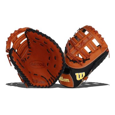 Wilson 2021 A2000 SC1620SS 12.5" First Base Baseball Mitt - Black/Copper, Left Hand Throw