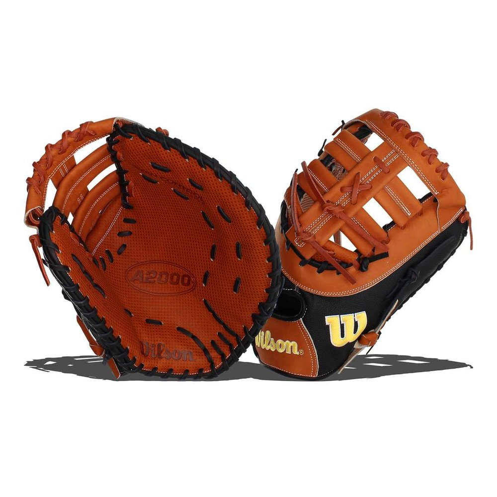 Wilson 2021 A2000 SC1620SS 12.5" First Base Baseball Mitt - Black/Copper, Left Hand Throw