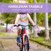 BESPORTBLE Kids Bicycle Tassel Handlebar Streamers Bicycle Grips Ribbon for Boys Girls (Pink and Purple) view 4