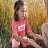 Unordinary Toddler 4th Birthday Girl Outfit Shirt Girls 4 Year Old Fourth Four Years Happy Bday Shirts (White on Mauve, 5 Years) view 2