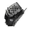 Wilson 2021 A360 12.5" Outfield Baseball Glove - Black/Grey, Right Hand Throw view 3