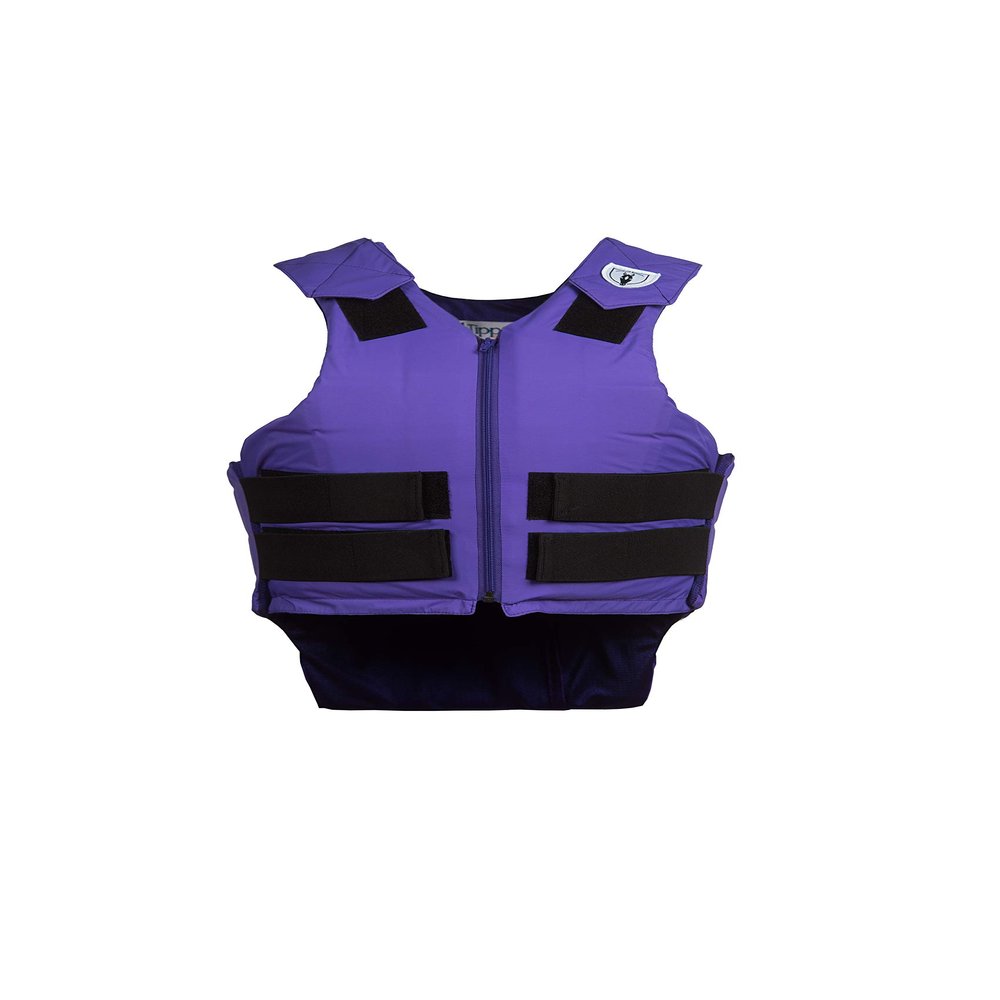 TIPPERARY EQUESTRIAN Horse Riding Eventing Vest - Ride-Lite - English Style Protective Horseback Riding Apparel - Ultra Flexible Fit Body Protector - Purple - YL