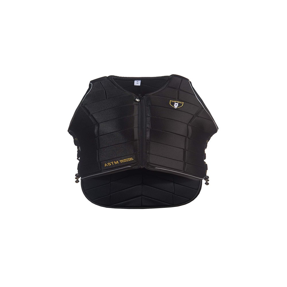 TIPPERARY EQUESTRIAN Horse Riding Eventing Vest - Eventer Pro - English Style Protective Horseback Riding Apparel - Flexible Customizable Fit Body Protector - Black - YXXS