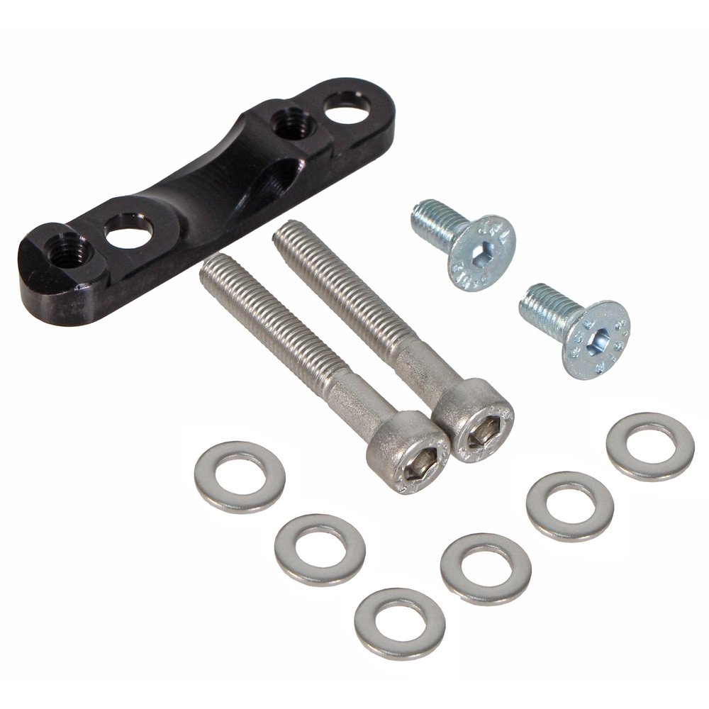 Hope Flat Mount Caliper Adapter, Rear-160 (Y)-Silver - HBMYN