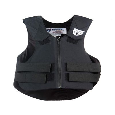 TIPPERARY EQUESTRIAN Horse Riding Eventing Vest - Ride-Lite - English Style Protective Horseback Riding Apparel - Ultra Flexible Fit Body Protector - Black - TL