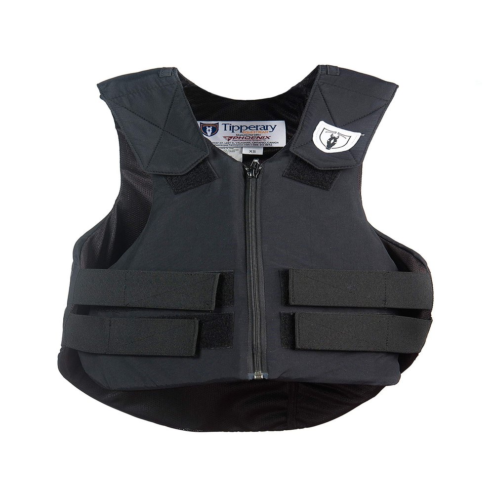 TIPPERARY EQUESTRIAN Horse Riding Eventing Vest - Ride-Lite - English Style Protective Horseback Riding Apparel - Ultra Flexible Fit Body Protector - Black - TL