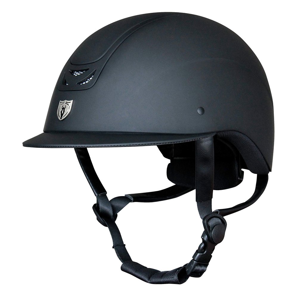 TIPPERARY EQUESTRIAN Horse Riding Helmet - Royal - English Style Protective Horseback Riding Apparel - Safety Helmet with Cooling Ventilation - Matte Black - Matte Black - Matte Black - S