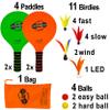 Jazzminton Paddle Game Select Double Badminton Set 4 Rackets - Beach Games for Kids Teens Adults and Family Games -Outdoor Games for Lawn, Yard, Tailgating, Camping Games view 2