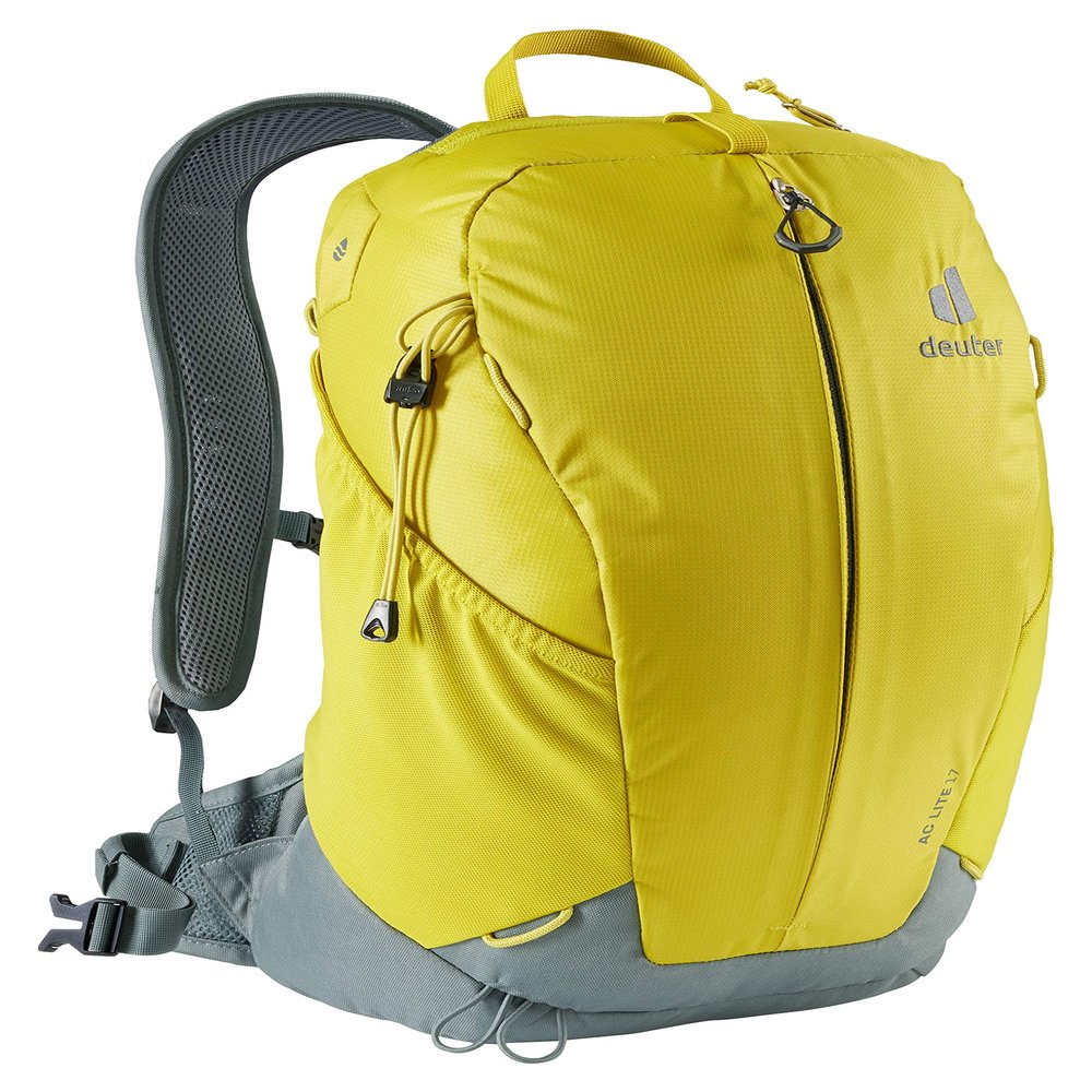 Deuter AC Lite 17 | Hiking Backpack with Lightweight Steel Frame and Ergonomical Straps | Hydration Compatible, Ventilated Back and Rain Cover for Day - Greencurry-Teal