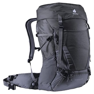 Deuter Futura Air Trek 45 + 10 SL Women's Hiking Backpack - Black-Graphite