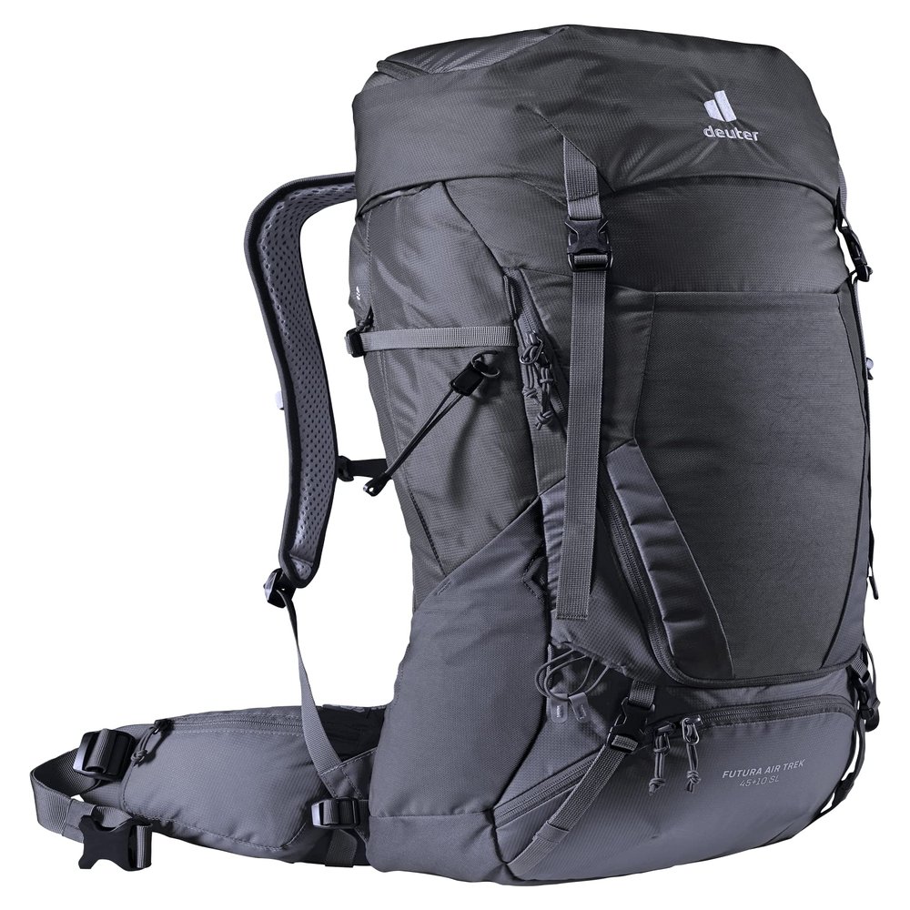 Deuter Futura Air Trek 45 + 10 SL Women's Hiking Backpack - Black-Graphite