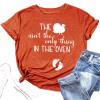 Thanksgiving Pregnancy Shirt Women Maternity Thanksgiving T-Shirt Funny Cute Graphic Tee Shirts (As Shown,M) view 1