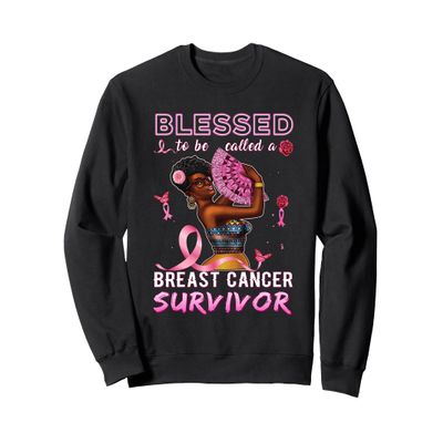 African American Breast Cancer Black Women Blessed Survivor Sweatshirt