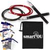 High Speed Jump Rope by smartYOU - Premium Quality - Best for Cardio, MMA, Boxing, Doubleunders, Conditioning, and WOD - Adjustable rubber coated Steel rope & Carrying Bag - Men, Women, and kids (Self-Locking) view 1