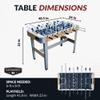 Hathaway Amherst Foosball Table Adult Size - 48-in Foosball Table for Adults & Kids with 2 Foosball Balls & ABS Molded Players - Complete Soccer Table Game Set for Family Game Rooms & More - Light Oak view 2