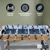 Hathaway Amherst Foosball Table Adult Size - 48-in Foosball Table for Adults & Kids with 2 Foosball Balls & ABS Molded Players - Complete Soccer Table Game Set for Family Game Rooms & More - Light Oak view 4