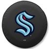 Seattle Kraken Tire Cover - Size E - (29.75"x8") on Black Vinyl view 1