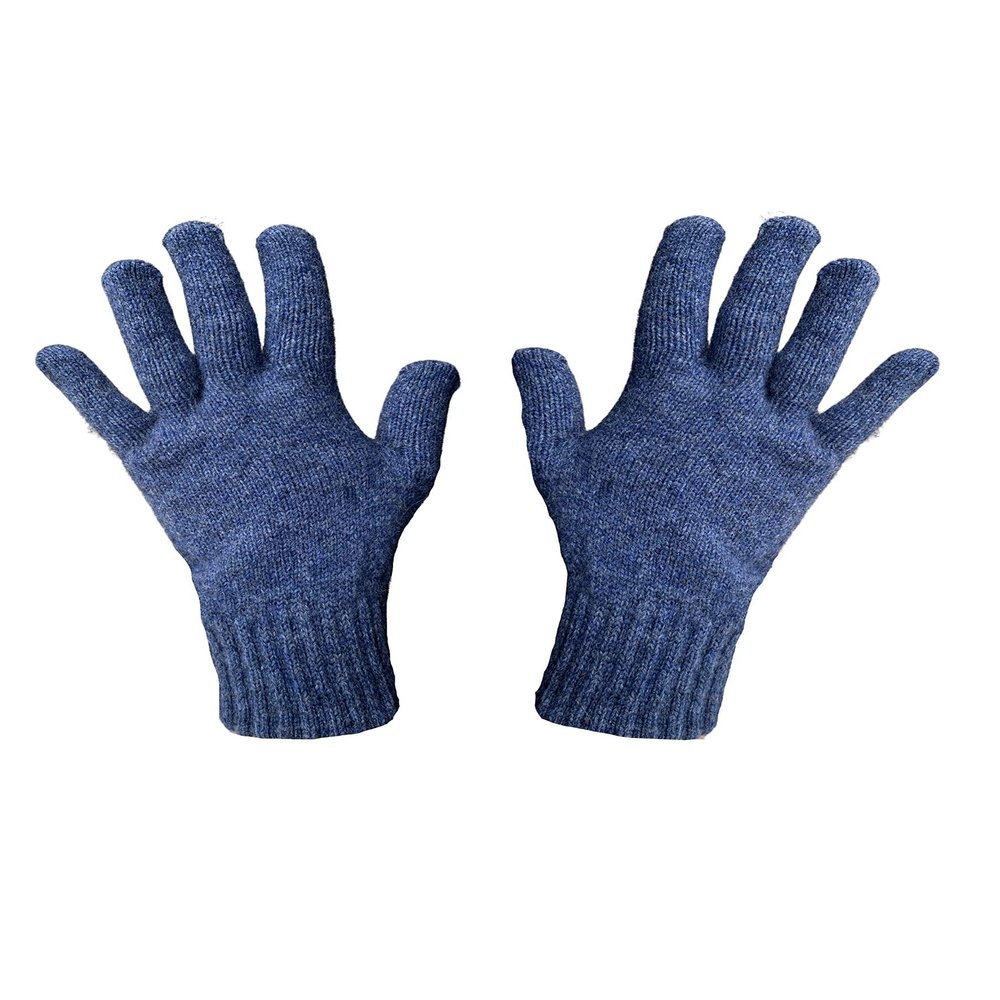 whitepeak Genuine Merino Wool and Possumdown Blended Gloves | UNISEX | Comfy, Light, and Quick-Drying (Blue, Medium)