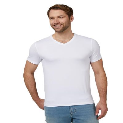 32 Degrees Mens Cool Quick Dry Active Lounge Basic Vneck T-Shirt, White, Large