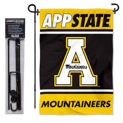 College Flags & Banners Co. Appalachian State Mountaineers Garden Flag and Pole Holder Set