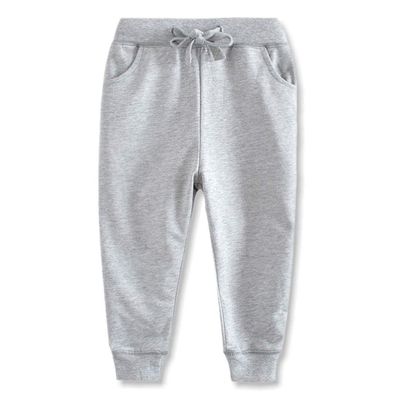 ACESTAR Toddler Boy Cartoon Pattern Cotton Sweatpants Drawstring Elastic Casual Jogger Pants with Pocket for Girl Athletic Pant for KidPure Gray,5T