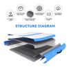 DOBESTS Air Mat 10ft Tumble Track Gymnatsics Mat Inflatable Tumbling for Training Yoga Home with Pump blue view 4
