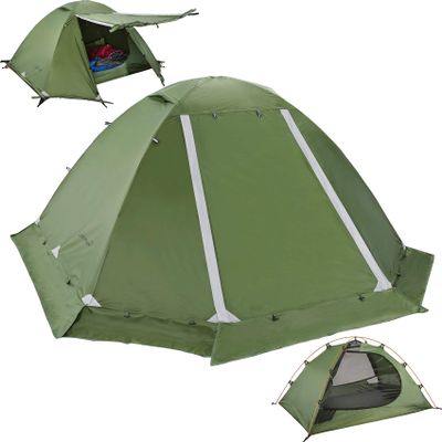 Clostnature Lightweight Backpacking Tent - 2 Person 4 Season Ultralight Waterproof Camping Tent, Large Size Easy Setup Tent for Winter, Cold Weather, Family, Outdoor, Hiking and Mountaineering