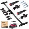 10L0L 2 Passenger Universal Golf Cart Seat Belt Bracket Kit for Yamaha, EZGO TXT/RXV, Club Car DS/Precedent Front Rear Seat, Retractable Seatbelts 42" Long view 1