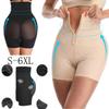 Women High Waist Body Shaper Butt Lifter Firm Control thigh slimmer Shapewear Boyshorts material mesh (Black, X-Large) view 2