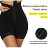 Women High Waist Body Shaper Butt Lifter Firm Control thigh slimmer Shapewear Boyshorts material mesh (Black, X-Large) view 4
