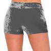 ALWAYS Women's Velvet Pajama Shorts - Premium Soft Fluffy Plush Lounge PJ Short Pants Charcoal XL view 4