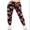 ALWAYS Women's Velvet Velour Joggers - Basic Premium Soft Stretch Warm Winter Sweatpants Pants Floral 1882 Black M view 3