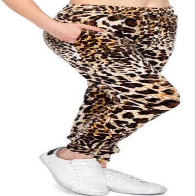 ALWAYS Women's Velvet Velour Joggers - Basic Premium Soft Stretch Warm Winter Sweatpants Pants Animal 520 3XL