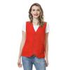 TopTie Unisex Work Vest Volunteer Activity Supermarket Uniform Button Up Vest-Red1-L view 1