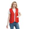TopTie Unisex Work Vest Volunteer Activity Supermarket Uniform Button Up Vest-Red1-L view 2