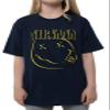 Nirvana Kids T Shirt Inverse Smiley Official Navy Blue (Ages 3-14 Yrs) Size Medium (7/8 Yrs) view 3