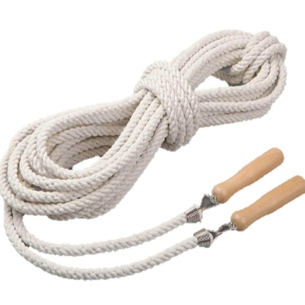 ACEONE Long Jump Rope, Multiplayer Skipping Rope with Wooden Handle for Kids and Adult, Team Group Jumping Rope for School Sport and Outdoor Activity, 32.8ft