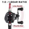 FISHDROPS Baitcaster Reels, 9+1BB, CNC Aluminum Spool, Magnetic Brake System Bait Caster Reel High Speed Gear Ratio 7.0:1 Ultra Smooth Low Profile Baitcasting Fishing Reel view 3