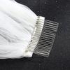 Bmirth Bride Fingertip Wedding Veils White Bridal Veils 2 Tiers Ivory Veils for Women Wedding with Flower Lace Edge and Comb (A-white) (Lace veil) view 4