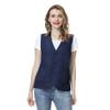 TopTie Unisex Work Vest Volunteer Activity Supermarket Uniform Button Up Vest-Navy Blue-2XL view 1