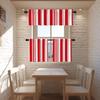 BaoNews Red Christmas White Kitchen Valances Window Curtain, Candy Cane Christmas Stripes Blackout Decoration Small Window Valances Curtains Drapes for Kitchen Bedroom, 52 X 18 Inch view 2