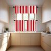 BaoNews Red Christmas White Kitchen Valances Window Curtain, Candy Cane Christmas Stripes Blackout Decoration Small Window Valances Curtains Drapes for Kitchen Bedroom, 52 X 18 Inch view 3