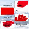 Cooraby 3 Pairs Kid's Winter Gloves Thick Warm Knitted Gloves Children Cold Weather Gloves view 2