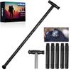 aiGear Walking Hiking Stick with Compass and Whistle, 13 in 1 Survive Walking Hiking Stick Outdoor Trekking Poles with Solid Durable Survive Tools 5 Tubes view 1